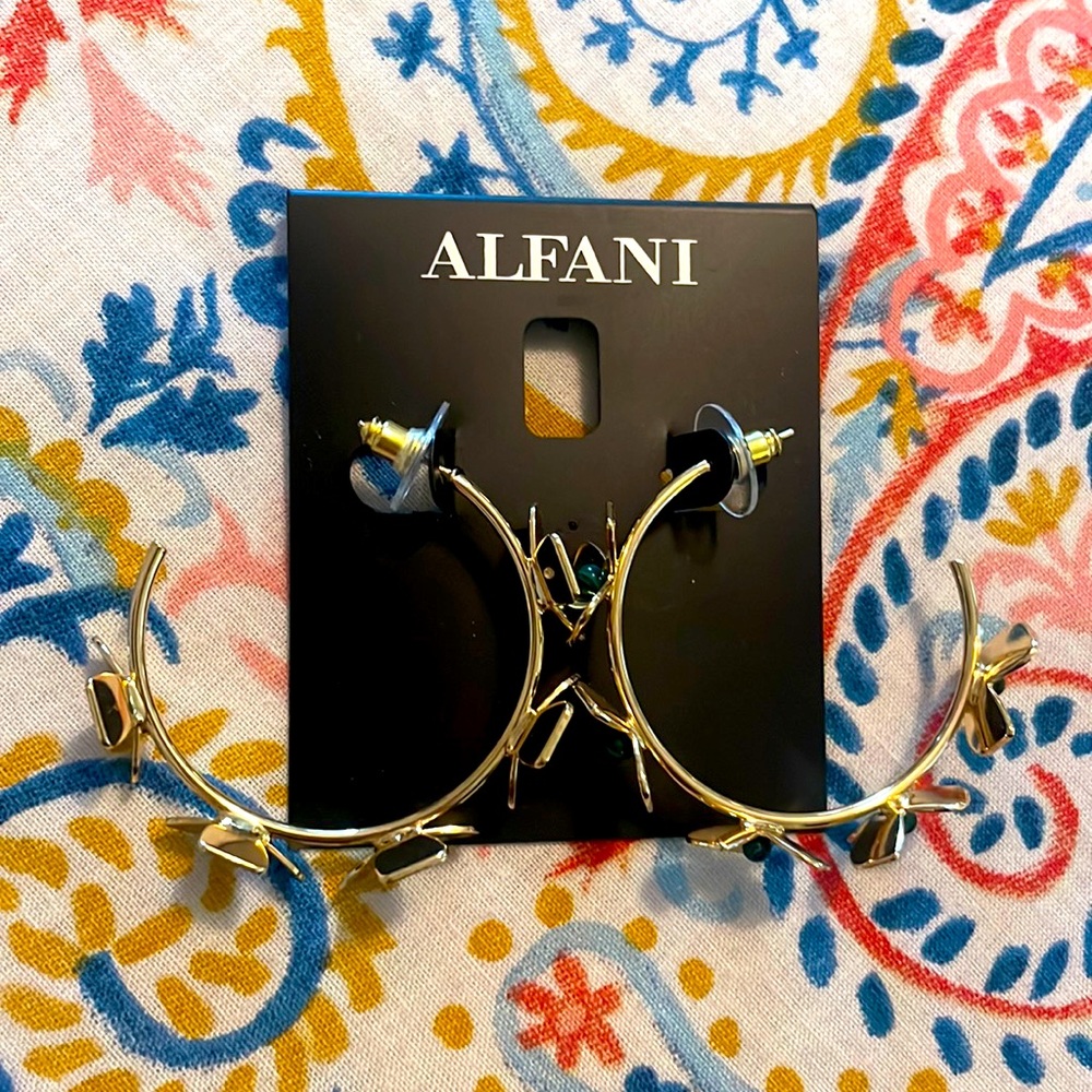 Alfani Gold plated hoops